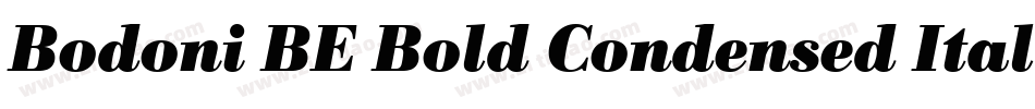 Bodoni BE Bold Condensed Italic字体转换